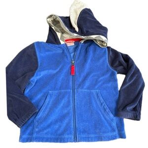 Hanna andersson 110 shark terrycloth jacket